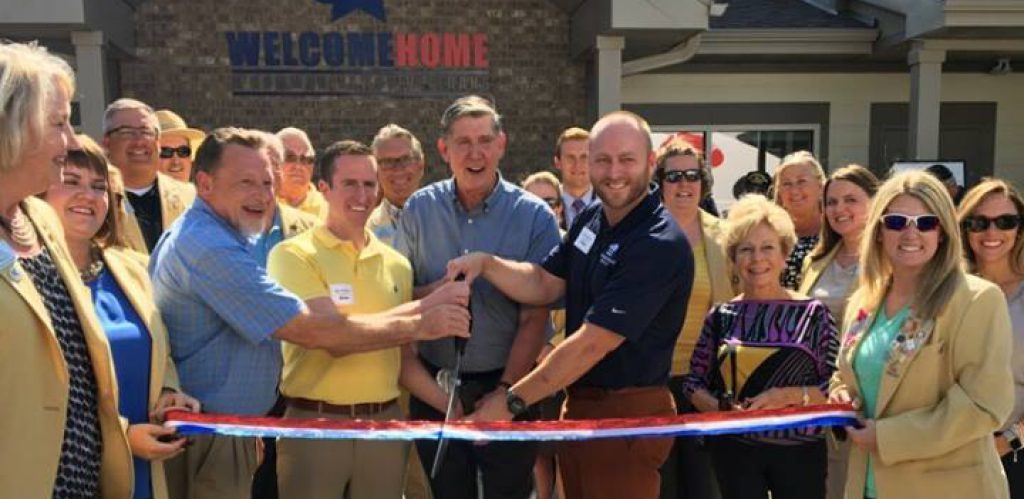 Ribbon cutting group